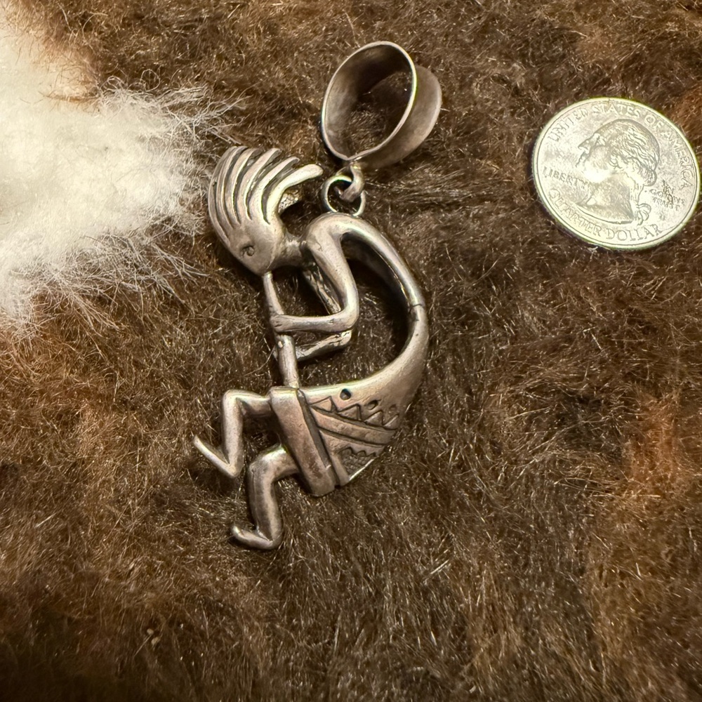 Silver Kokopelli Pendant